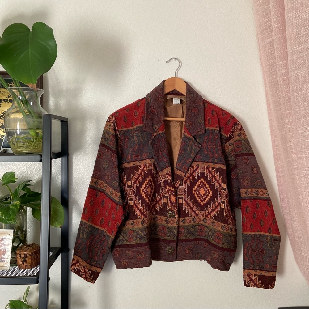 VTG Painted Pony Tapestry Jacket